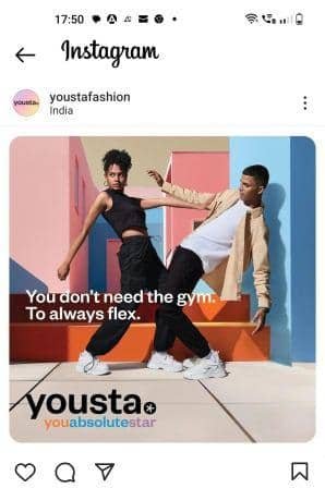 Yousta Brand Instagram