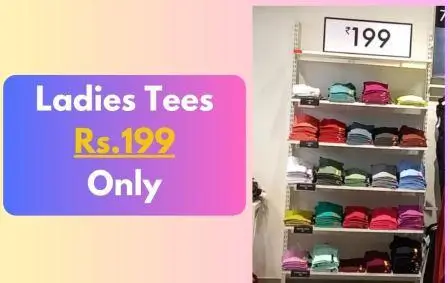 Ladies Tees price Zudio clothing store boisar