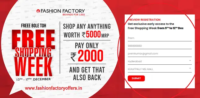 Preview Sale Pass Via www.fashionfactoryoffers.in